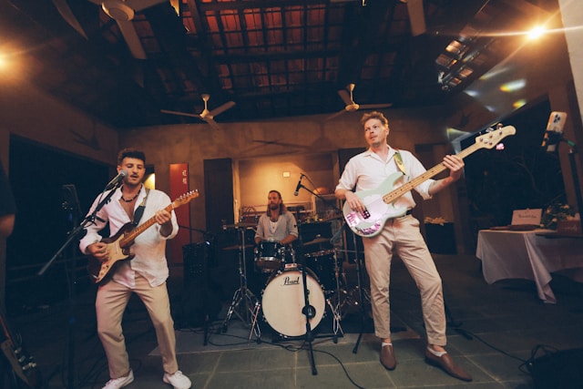 Live music performance at wedding